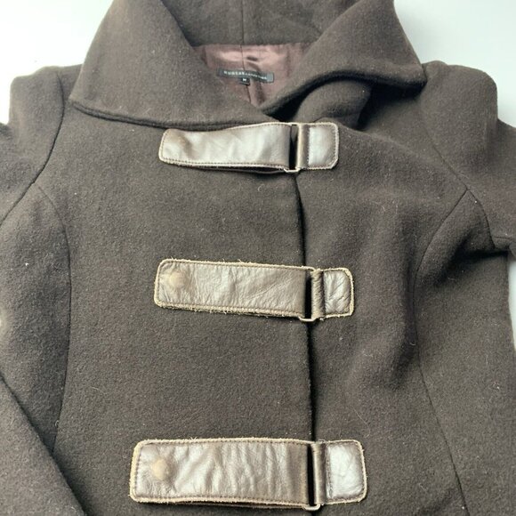 Rudsak Collection Womens size Medium Brown Wool Blend Lined Jacket no hood - Picture 4 of 14